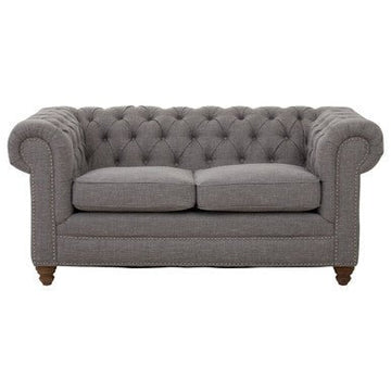 Stella Two Seat Grey Linen Sofa
