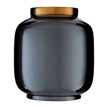Stellar Black Metallic Vase
