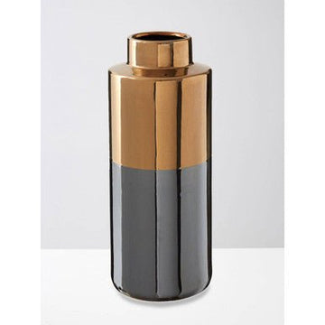 Stellar Grey Large Metallic Vase