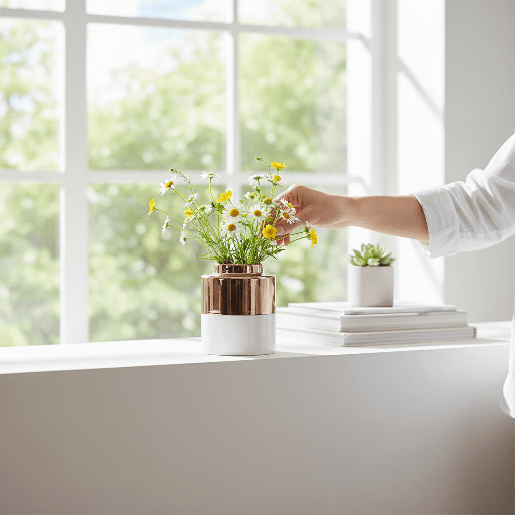 Stellar Small Metallic Vase
