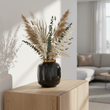 Stellar Black Metallic Vase