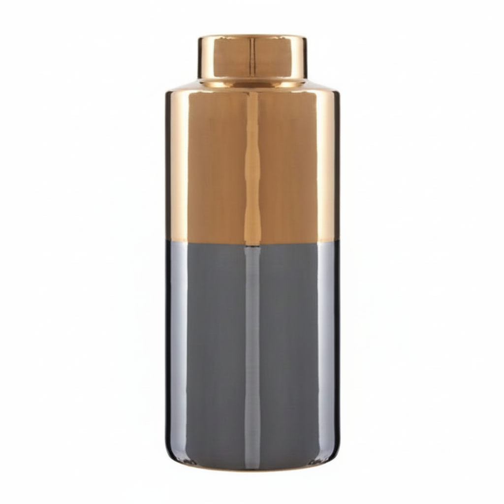 Stellar Grey Large Metallic Vase