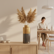 Stellar Grey Large Metallic Vase
