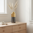 Stellar Grey Large Metallic Vase
