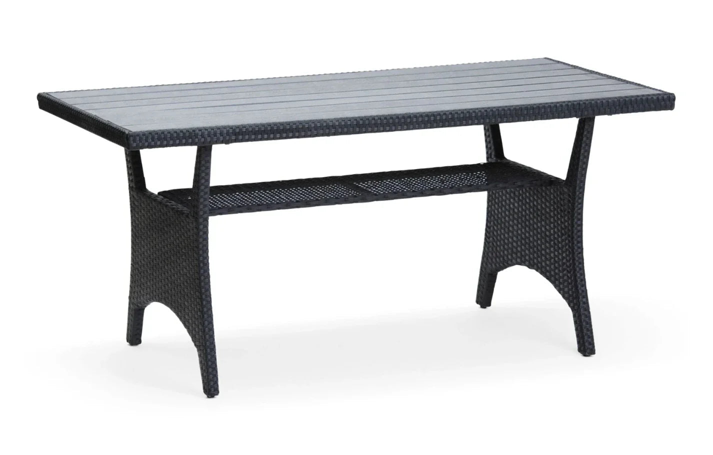 Stockholm 6 Seater Black Rattan Corner Garden Dining and Lounge Set