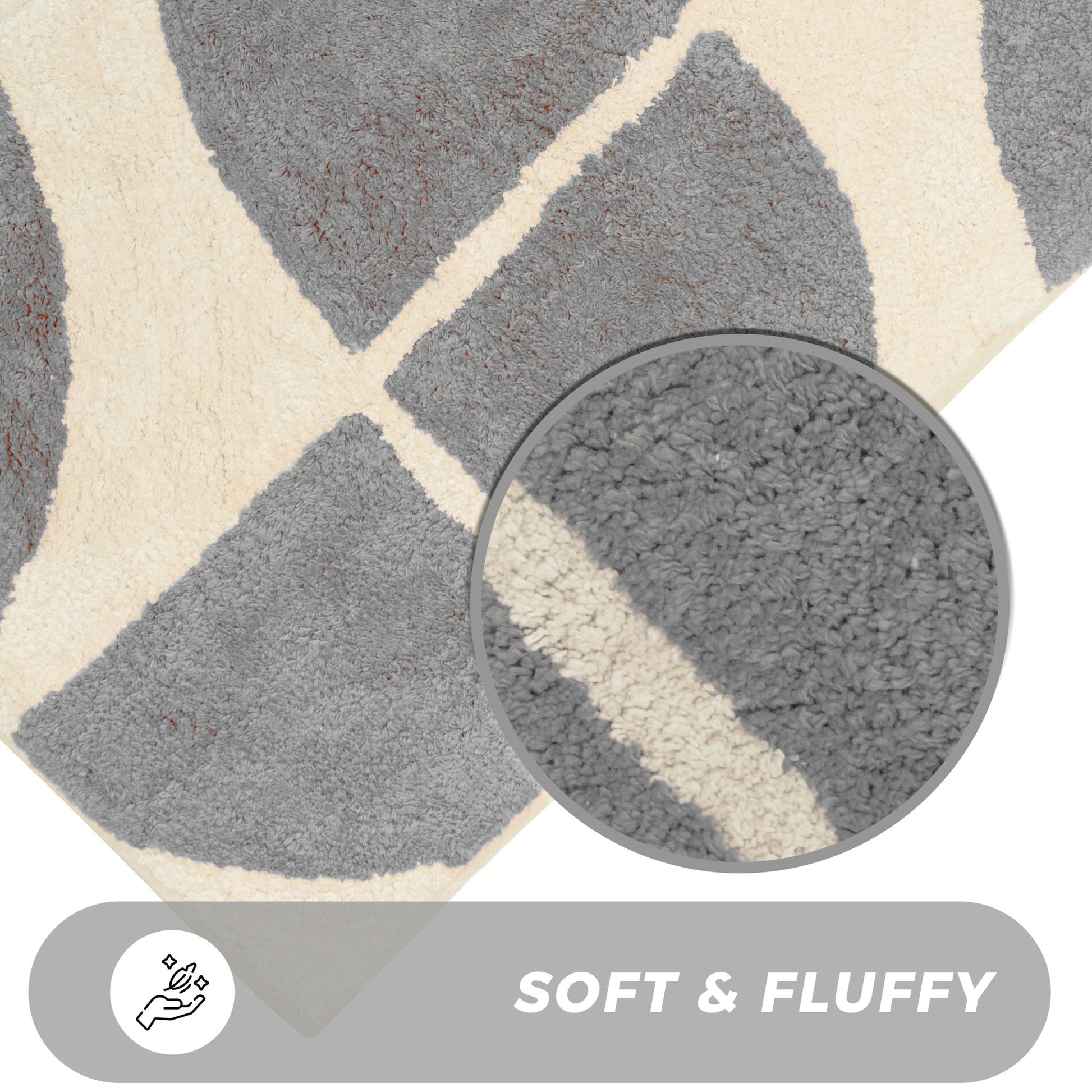 Stockholm Bath Mat Non Slip Backing Super Soft Water Absorbent Cotton Blend Mats Quick - Drying Bathroom Toilet Floor Rug