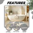 Stockholm Bath Mat Non Slip Backing Super Soft Water Absorbent Cotton Blend Mats Quick - Drying Bathroom Toilet Floor Rug