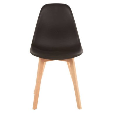 Stockholm Black Chair With Beech Wood Legs