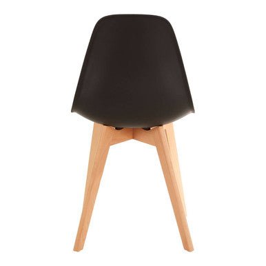 Stockholm Black Chair With Beech Wood Legs