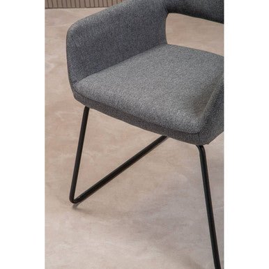 Stockholm Grey Fabric Dining Chair