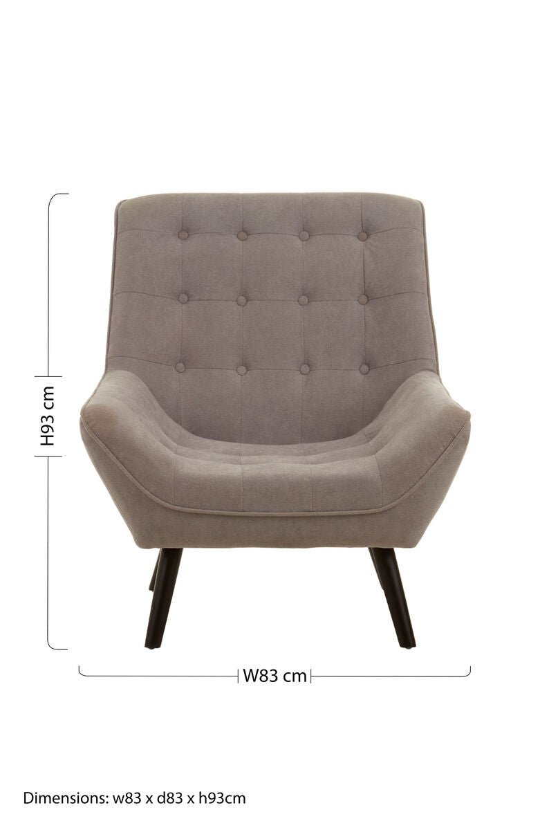 Stockholm Grey Linen Effect Accent Chair
