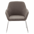 Stockholm Grey Velvet Dining Chair with Chrome Legs