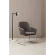Stockholm Grey Velvet Dining Chair with Chrome Legs