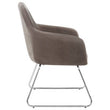 Stockholm Grey Velvet Dining Chair with Chrome Legs