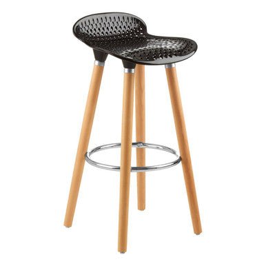 Stockholm Matte Black Bar Stool