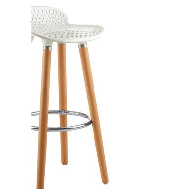 Stockholm Matte White Bar Stool