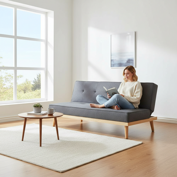 Stockholm 3 Seat Grey Sofa Bed