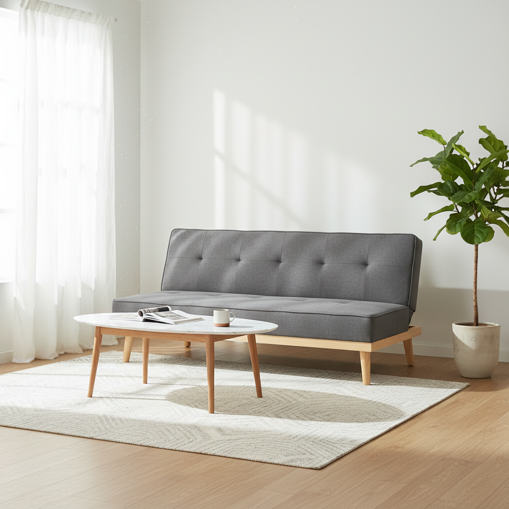 Stockholm 3 Seat Grey Sofa Bed