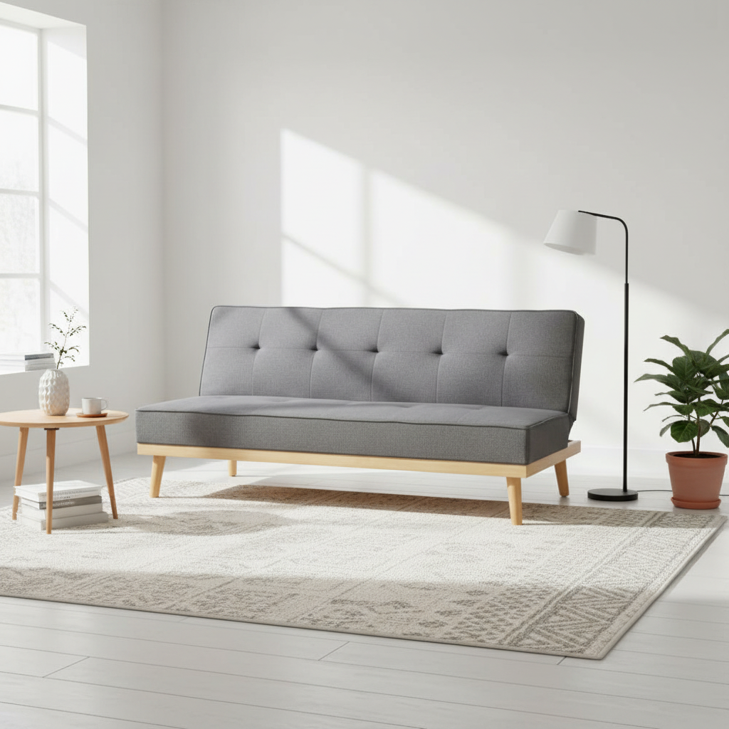 Stockholm 3 Seat Grey Sofa Bed