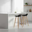 Stockholm Black Abs Beech Wood Bar Stool