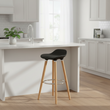 Stockholm Black Abs Beech Wood Bar Stool