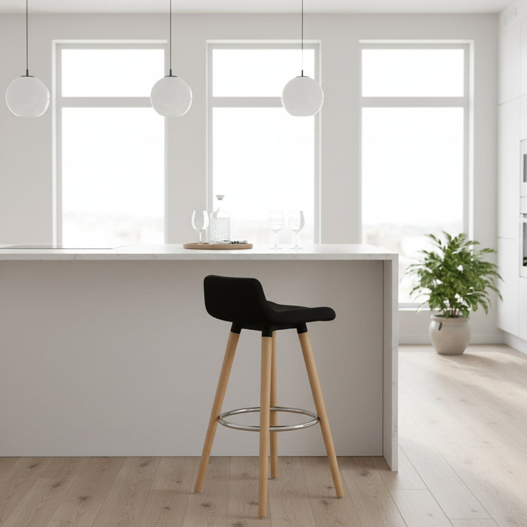 Stockholm Black Bar Stool