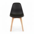 Stockholm Black Chair With Beech Wood Legs