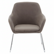 Stockholm Grey Velvet Dining Chair with Chrome Legs
