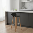 Stockholm Matte Black Bar Stool
