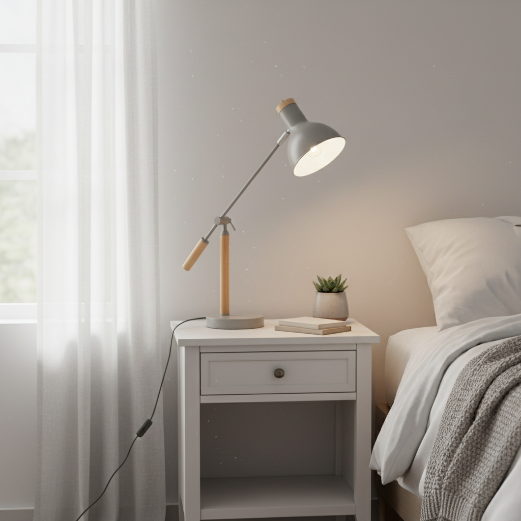 Stockholm Matte Grey Table Lamp