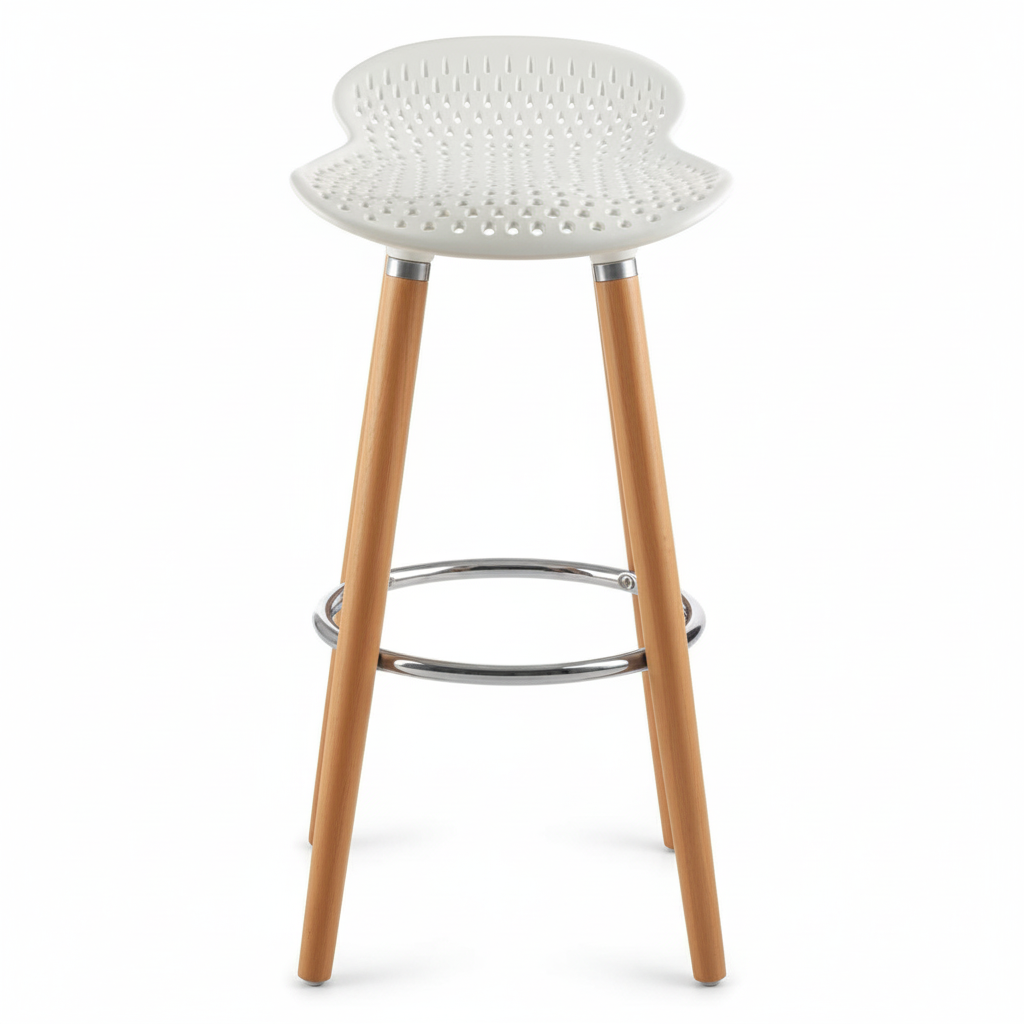 Stockholm Matte White Bar Stool