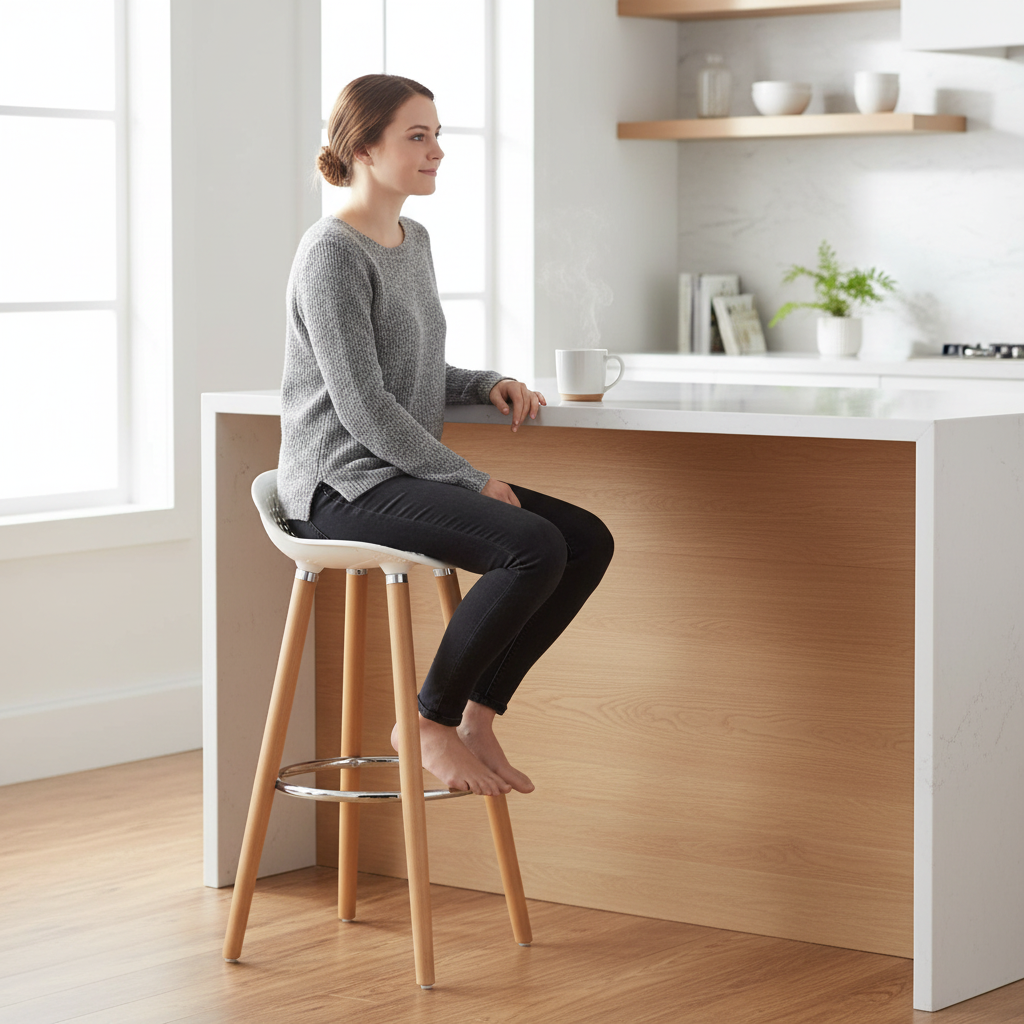 Stockholm Matte White Bar Stool