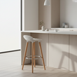 Stockholm Matte White Bar Stool