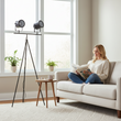 Stockholm Two Spotlight Matte Black Tripod Floor Lamp