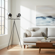 Stockholm Two Spotlight Matte Black Tripod Floor Lamp