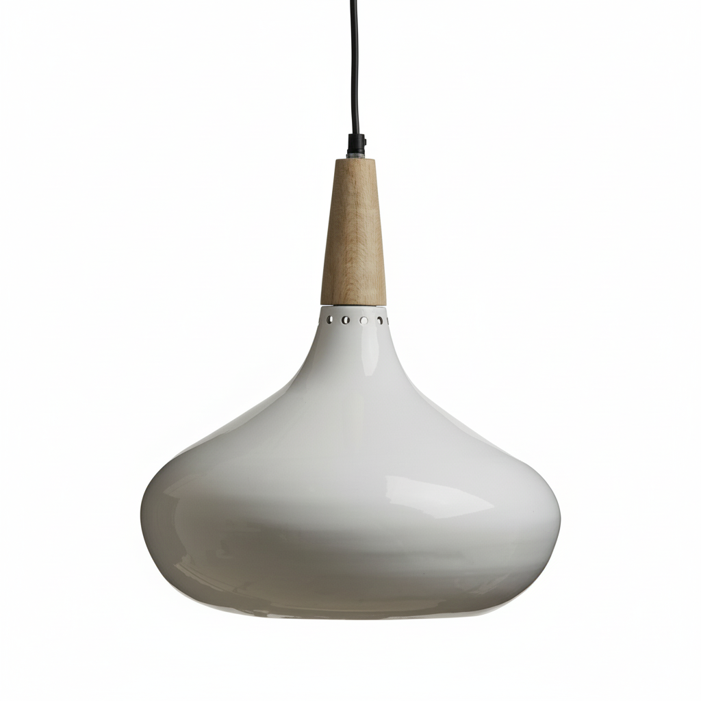 Stockholm White Curved Pendant Light