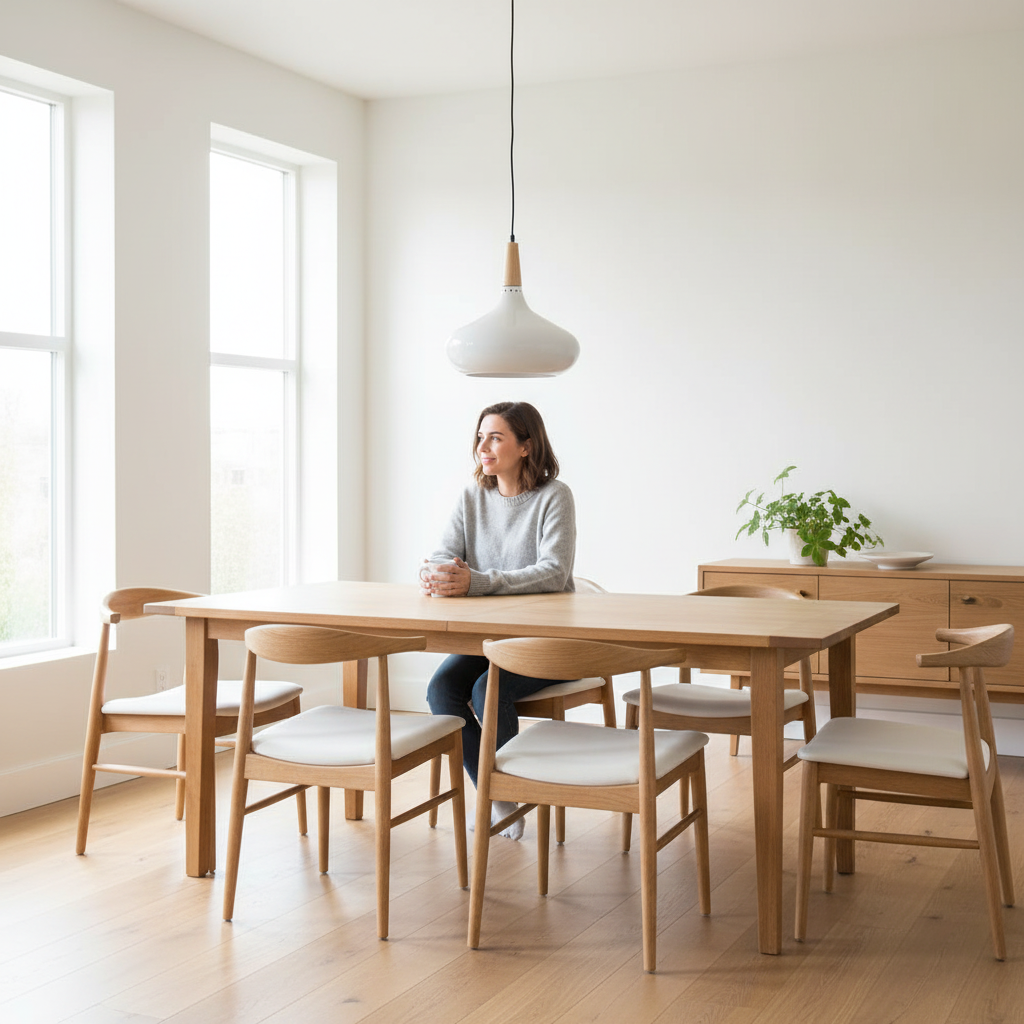 Stockholm White Curved Pendant Light