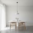 Stockholm White Curved Pendant Light