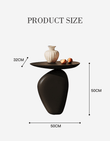 Stone Shape Side Table, Black