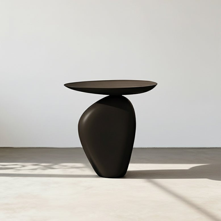 Stone Shape Side Table, Black