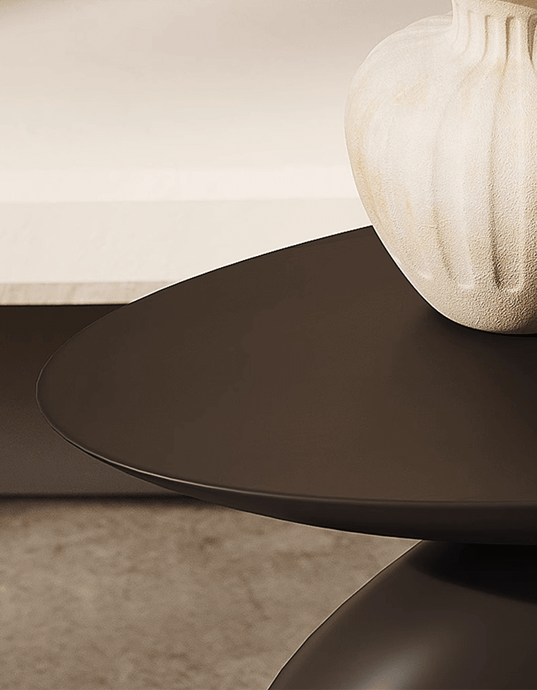 Stone Shape Side Table, Black