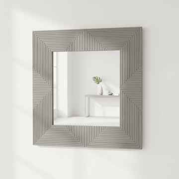 Suar Grey Wash Mango Wood Wall Mirror
