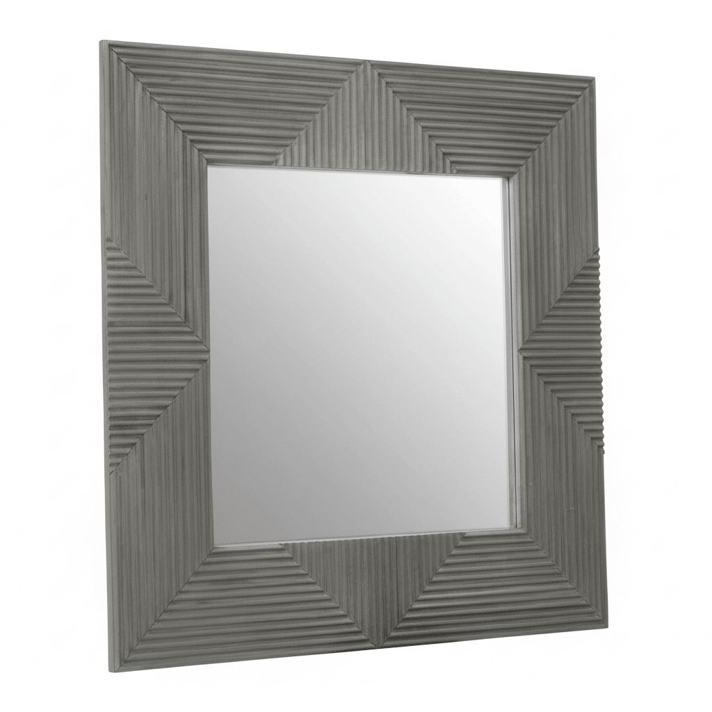Suar Grey Wash Mango Wood Wall Mirror
