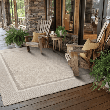 Summer Latte Border Rug ‚Äì Indoor/Outdoor