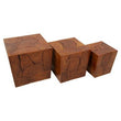 Surak Set of 3 Teak Side Tables and Stools