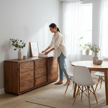 Surati Two Door Three Drawer Sheesham And Acacia Sideboard