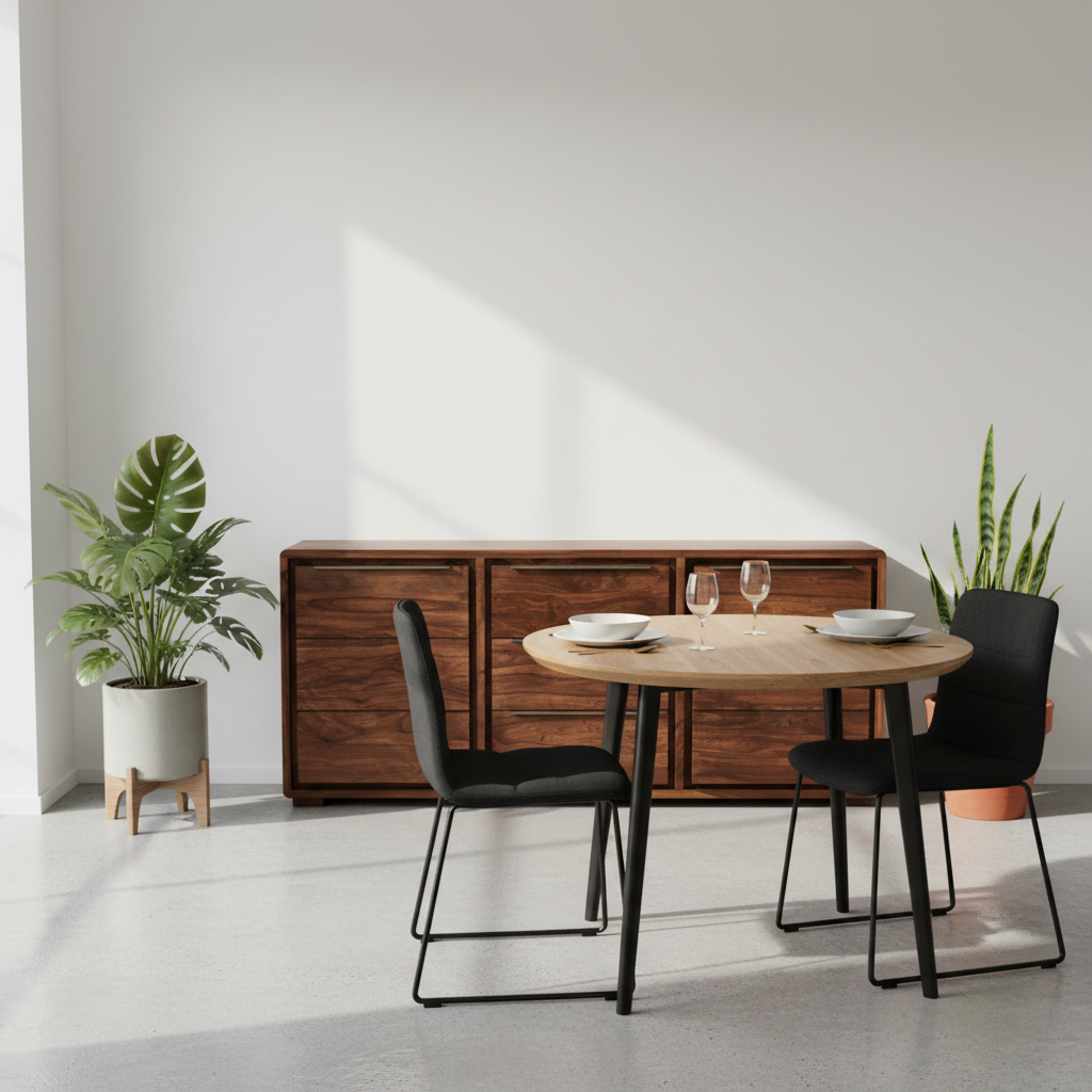 Surati Two Door Three Drawer Sheesham And Acacia Sideboard