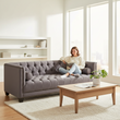Surina 3 Seat Grey Fabric Sofa