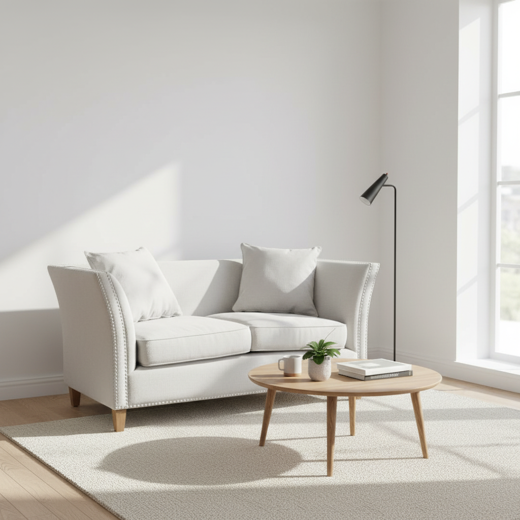 Sutton Two Seat Grey Fabric Sofa