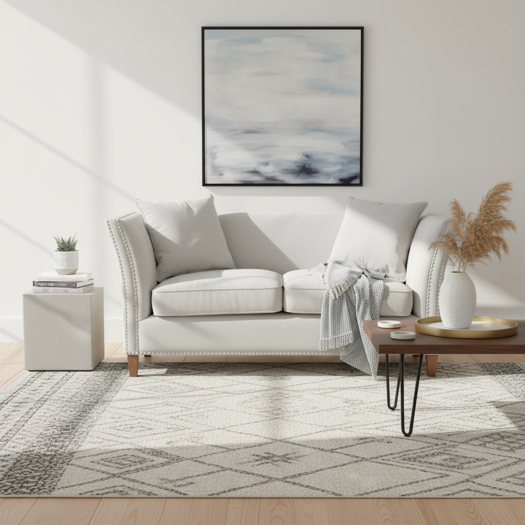 Sutton Two Seat Grey Fabric Sofa